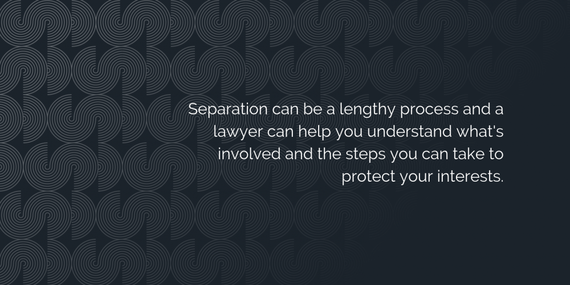 Should you see a lawyer before you separate?