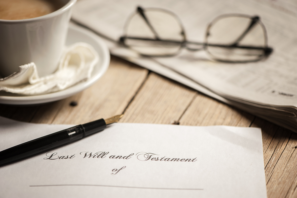Form of a last will and testament